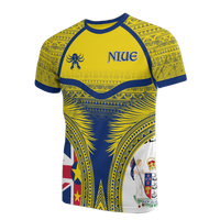 Niue T Shirt Niue Flag Seal Coconut Crab Coconut Leaves Unisex Yellow - Polynesian Pride