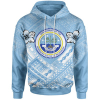 Federated States of Micronesia Polynesian Hoodie Federated States of Micronesia Flag Camisole Hibiscus Style Unisex Blue - Polynesian Pride