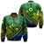 (Custom Personalised) Vanuatu Malampa Province Tribal Pattern Bomber Jacket - LT12 Bomber Jacket Green - Polynesian Pride