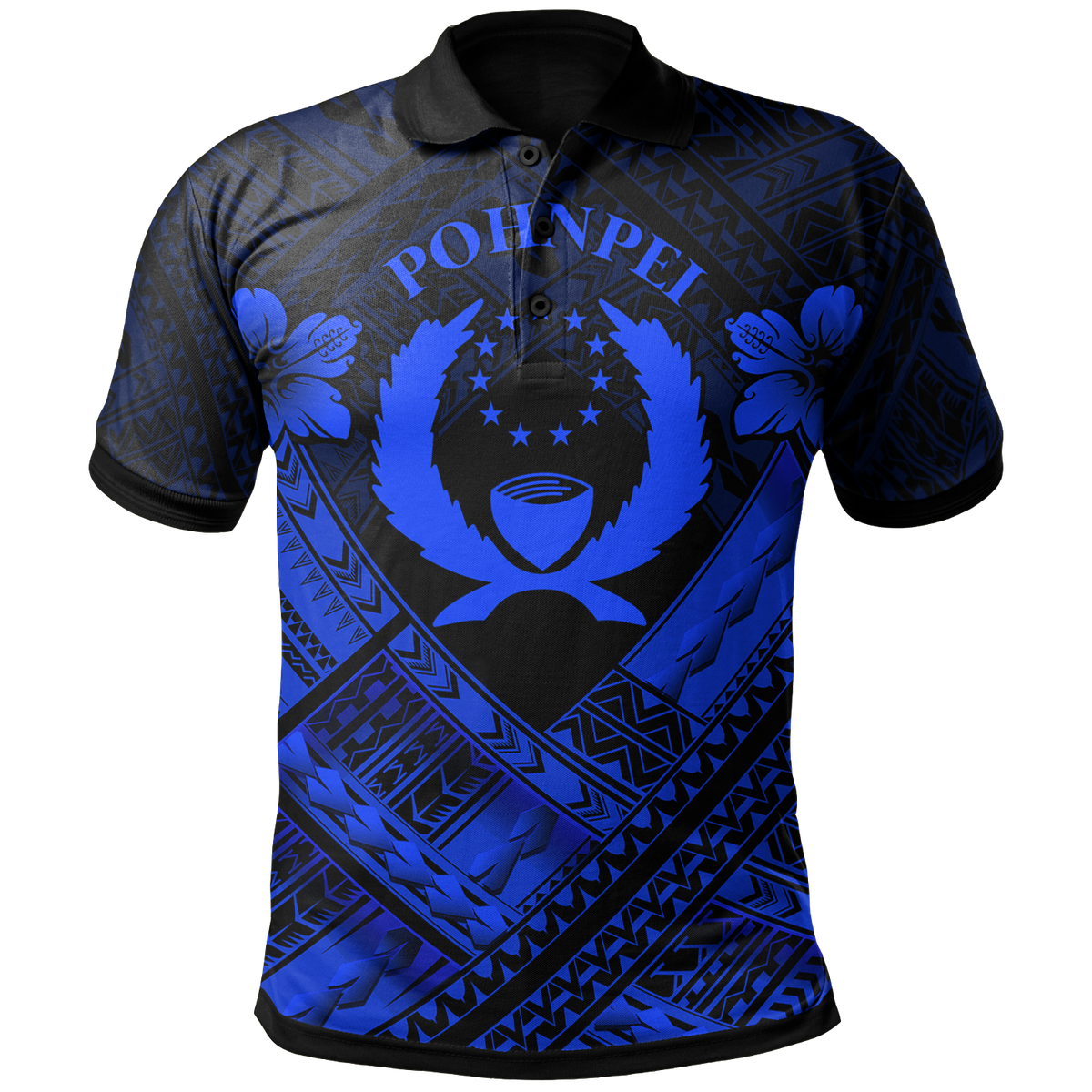 Pohnpei Polynesian Polo Shirt Pohnpei Blue Seal Camisole Hibiscus Style Unisex Blue - Polynesian Pride