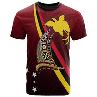 Papua New Guinea T Shirt Papua New Guinea Flag Sailing Style Unisex RED - Polynesian Pride