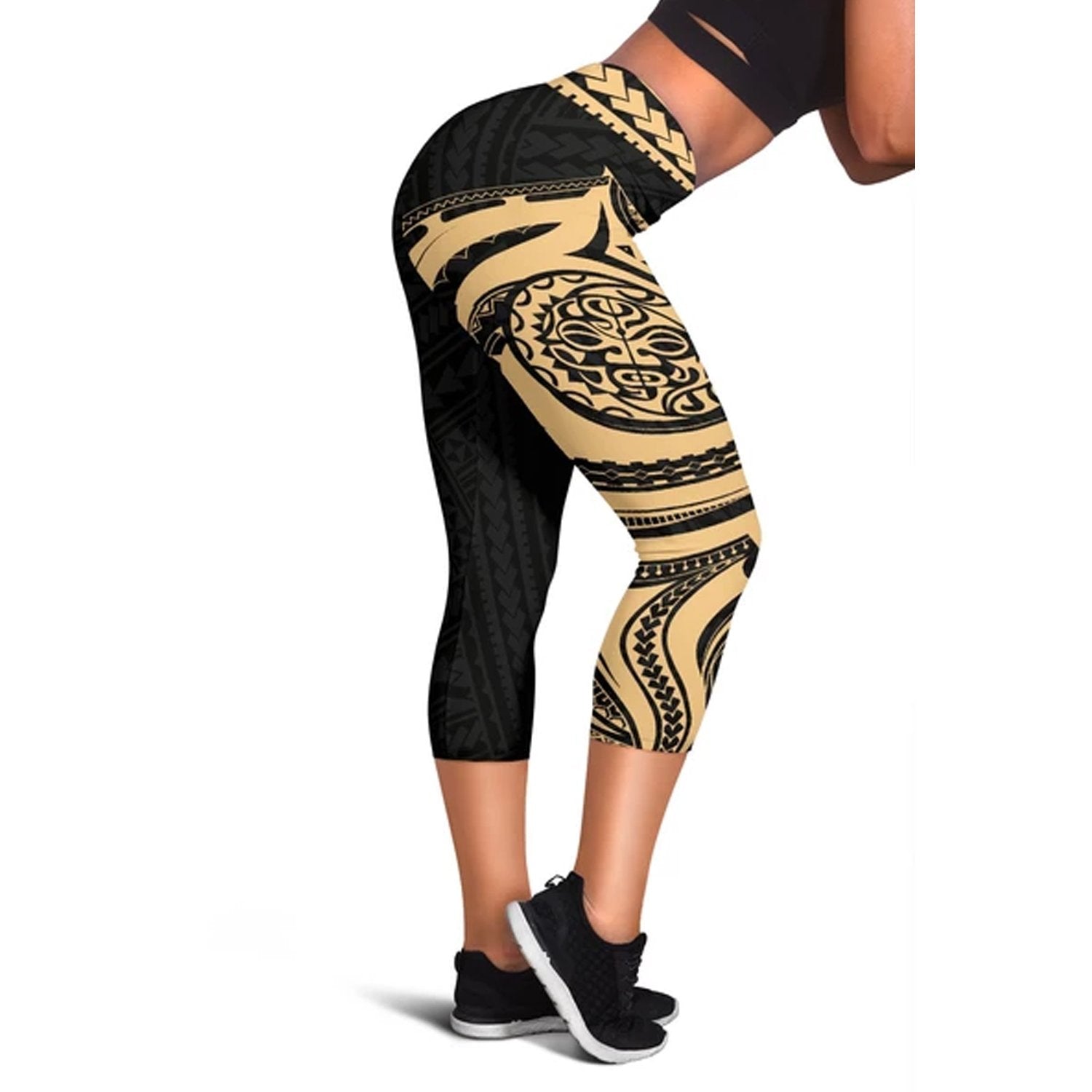 Polynesian Rising 8th Capris A6 Women Black - Polynesian Pride