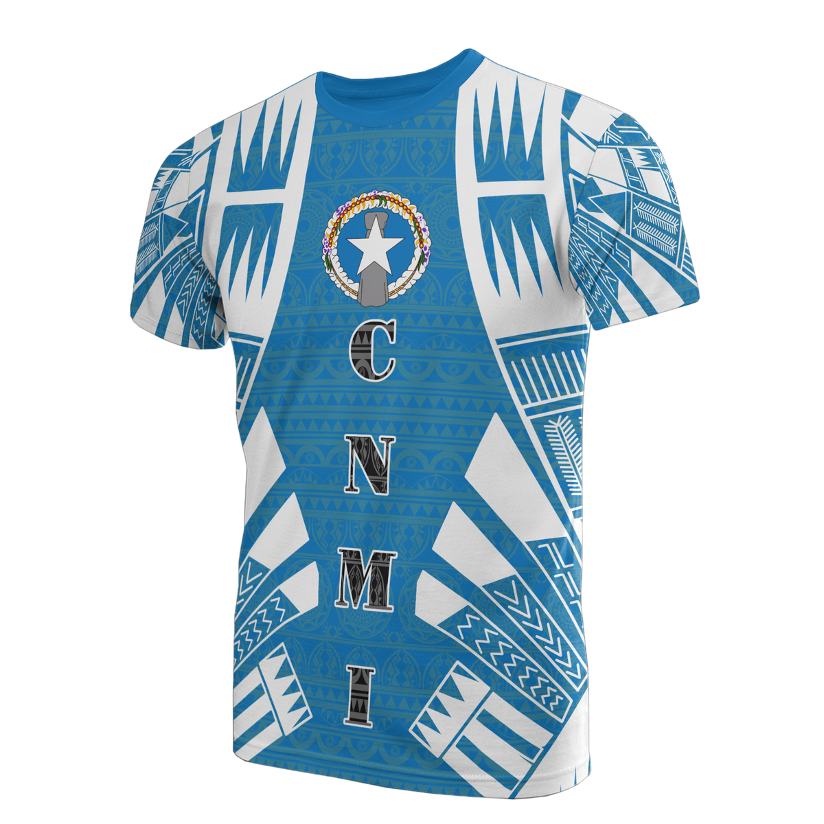 Northern Mariana Islands T Shirt C N M I Flag Polynesian Tattoo Blue Style Unisex Blue - Polynesian Pride