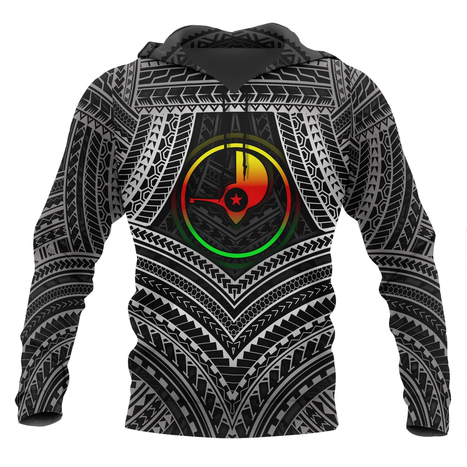 YAP Polynesian Hoodie Yap Flag Reggae Color Unisex Reggae - Polynesian Pride