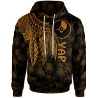 Yap Hoodie Polynesian Wings (Golden) Unisex Golden - Polynesian Pride