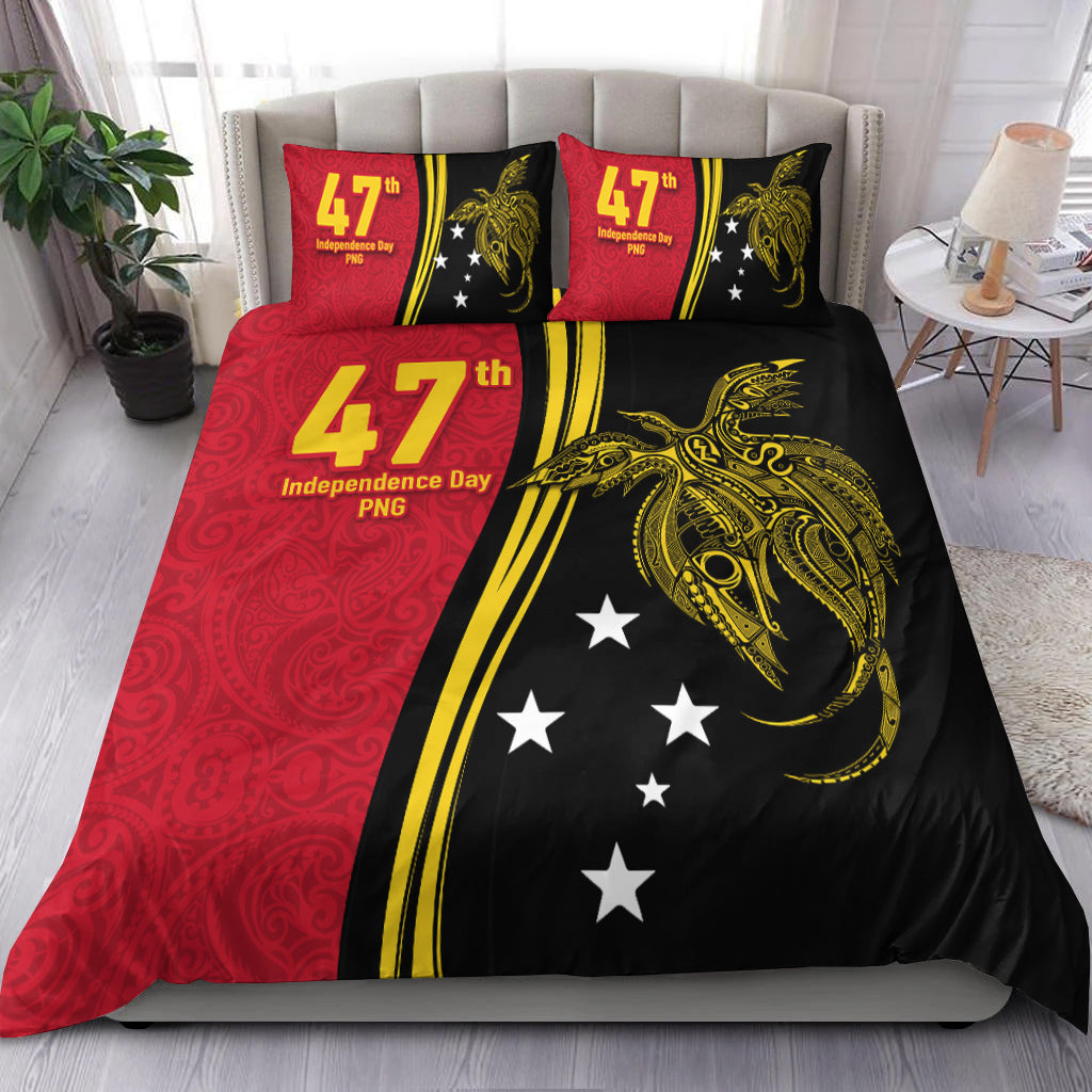 Papua New Guinea Independence Anniversary Polynesian Tribal Bedding Set - LT12 Bedding Set Black - Polynesian Pride