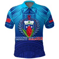 Custom Manu Samoa Legend Polo Shirt LT12 Unisex Blue - Polynesian Pride