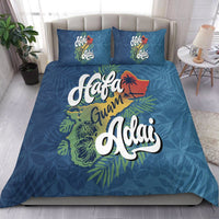 Guam Bedding Set - Hafa Adai With Map Blue - Polynesian Pride