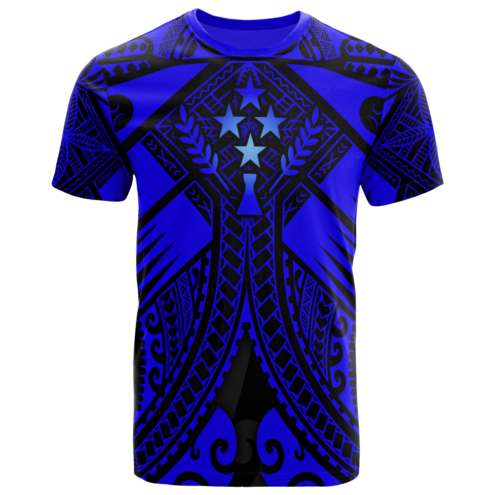 Kosrae T Shirts Blue Seal with Polynesian Tattoo Unisex Blue - Polynesian Pride