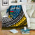 (Custom Personalised) Vanuatu Sanma Province Tribal Pattern Blanket - LT12 Blanket White - Polynesian Pride