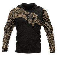 Yap Micronesian Hoodie Gold Heart Shield Unisex GOLD - Polynesian Pride