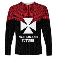 Wallis And Futuna Pride Long Sleeve Shirt - LT12 Unisex Red - Polynesian Pride