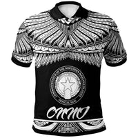 Northern Mariana Islands Polo Shirt Polynesian Tattoo White Version Unisex White - Polynesian Pride
