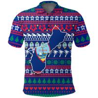 Guam Christmas Polo Shirt Ugly Christmas LT12 Unisex Blue - Polynesian Pride