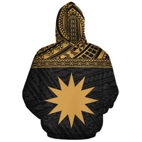 Nauru Polynesian Custom Hoodie Gold - Polynesian Pride