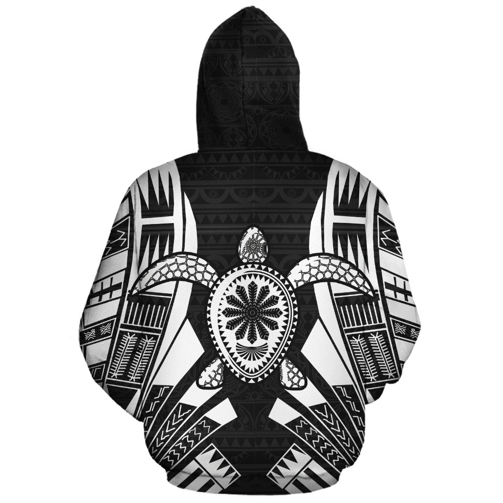 Turtle Polynesian Custom Hoodie Black Tattoo - Polynesian Pride
