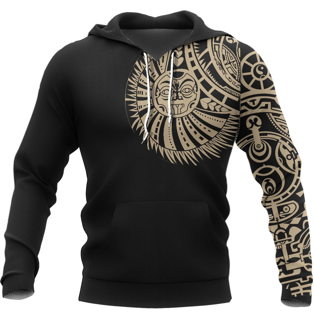 Hoodie Polynesian Tribal Tattoo Unisex Black & GOLD - Polynesian Pride