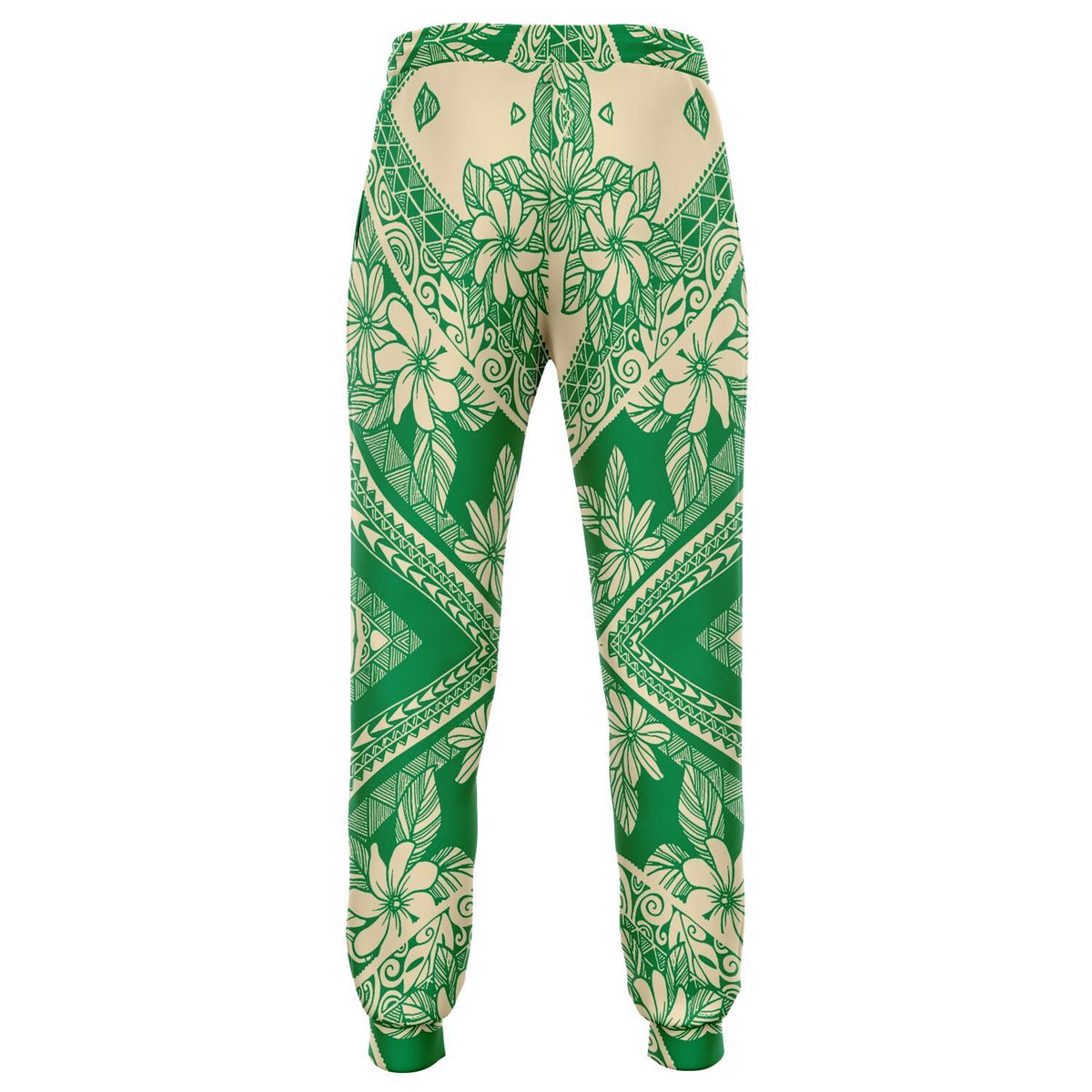 Polynesian Plumeria Mix Green Joggers - Polynesian Pride