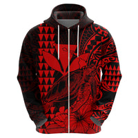 Kakau Polynesian Tribal Hawaiian Turtle with Kanaka Maoli Red Hoodie LT9 - Polynesian Pride