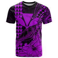 Custom Kakau Polynesian Tribal Hawaiian Turtle with Kanaka Maoli Purple T Shirt LT9 Purple - Polynesian Pride