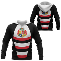 Tonga All Over Hoodie Step Style Unisex Black - Polynesian Pride