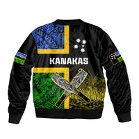 Australian South Sea Islanders Flag Style Sleeve Zip Bomber Jacket LT14 - Polynesian Pride
