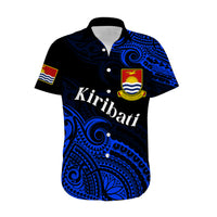 (Custom Personalised) Ribaberiki Kiribati Coat Of Arms Mix Blue Polynesian Hawaiian Shirt LT14 - Polynesian Pride
