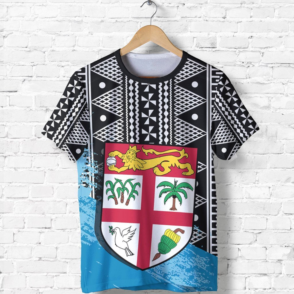 Fiji T Shirt Fijian Flag Tapa Special Unisex Blue - Polynesian Pride