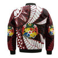 Tonga Emancipation Day Bomber Jacket Kupesi Pattern No.2 Black LT9 - Polynesian Pride