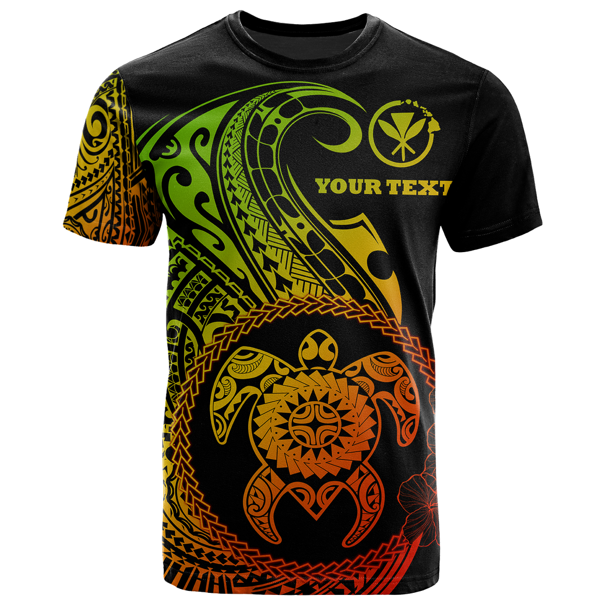 Hawaii Polynesian Custom T Shirt Vintage Polynesian Turtle (Reggae) Unisex Art - Polynesian Pride