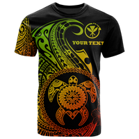 Hawaii Polynesian Custom T Shirt Vintage Polynesian Turtle (Reggae) Unisex Art - Polynesian Pride