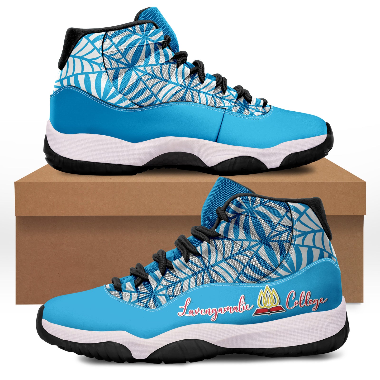 Tonga Lavengamalie College Sneaker J.11 Style No.2 LT6 Blue - Polynesian Pride