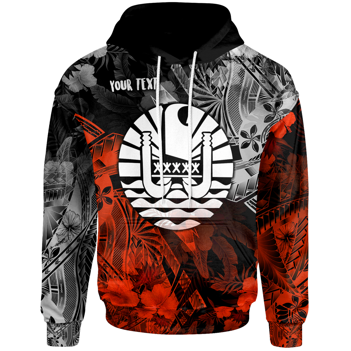 Tahiti Polynesian Custom Hoodie Vintage Polynesian Turtle Unisex Black - Polynesian Pride