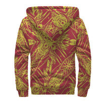 Yellow Red Polynesian Sherpa Hoodie - Polynesian Pride