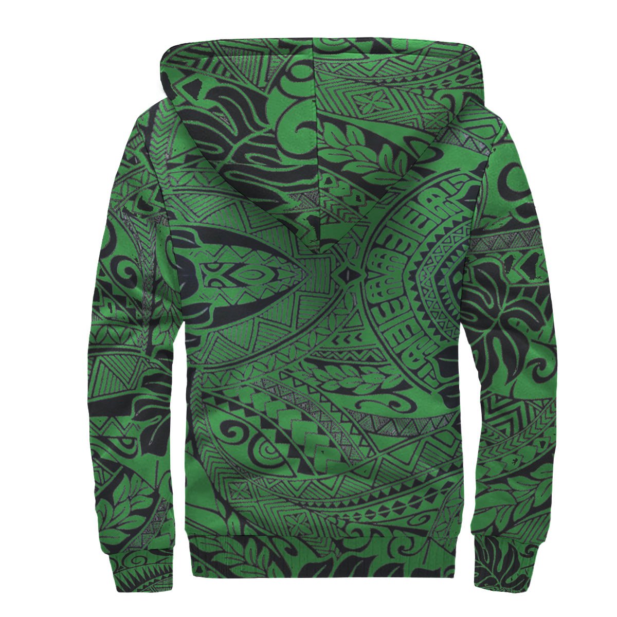 Green Palm Polynesian Sherpa Hoodie - Polynesian Pride