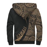 Kanaka Hawaii Map Gold Polynesian Sherpa Hoodie - Circle Style AH - Polynesian Pride