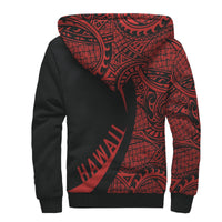Hawaii Turtle Red Polynesian Sherpa Hoodie - Circle Style - Polynesian Pride