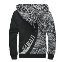 Hawaii Turtle White Polynesian Sherpa Hoodie - Circle Style - Polynesian Pride