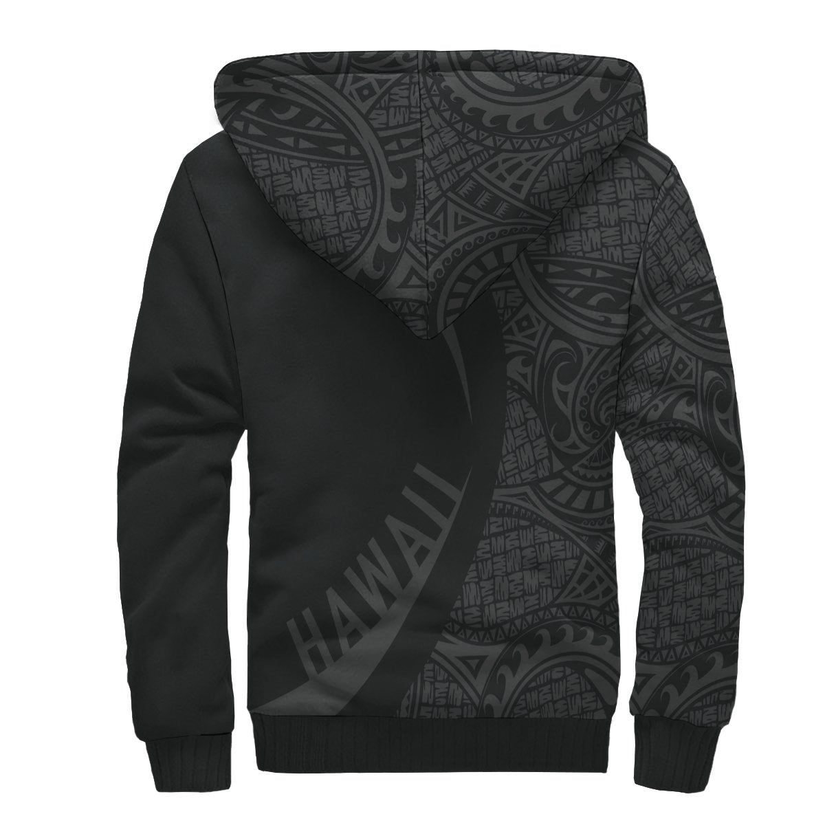 Hawaii Turtle Grey Polynesian Sherpa Hoodie - Circle Style - Polynesian Pride