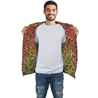 Wonder Colorful Inside Print Zip Hoodie - Polynesian Pride