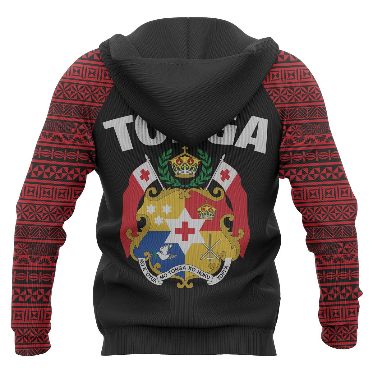 Tonga All Over Hoodie Tonga Flag Special Version - Polynesian Pride