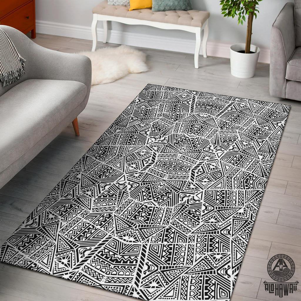Polynesian Black Area Rug Black - Polynesian Pride