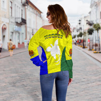 Morobe Province Off Shoulder Sweater Papua New Guinea LT13 - Polynesian Pride