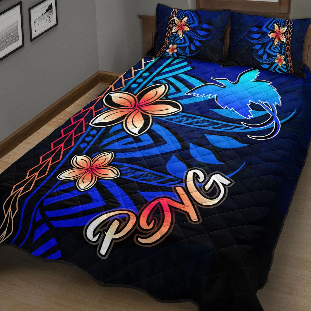 Papua New Guinea Quilt Bed Set - Vintage Tribal Mountain - Polynesian Pride