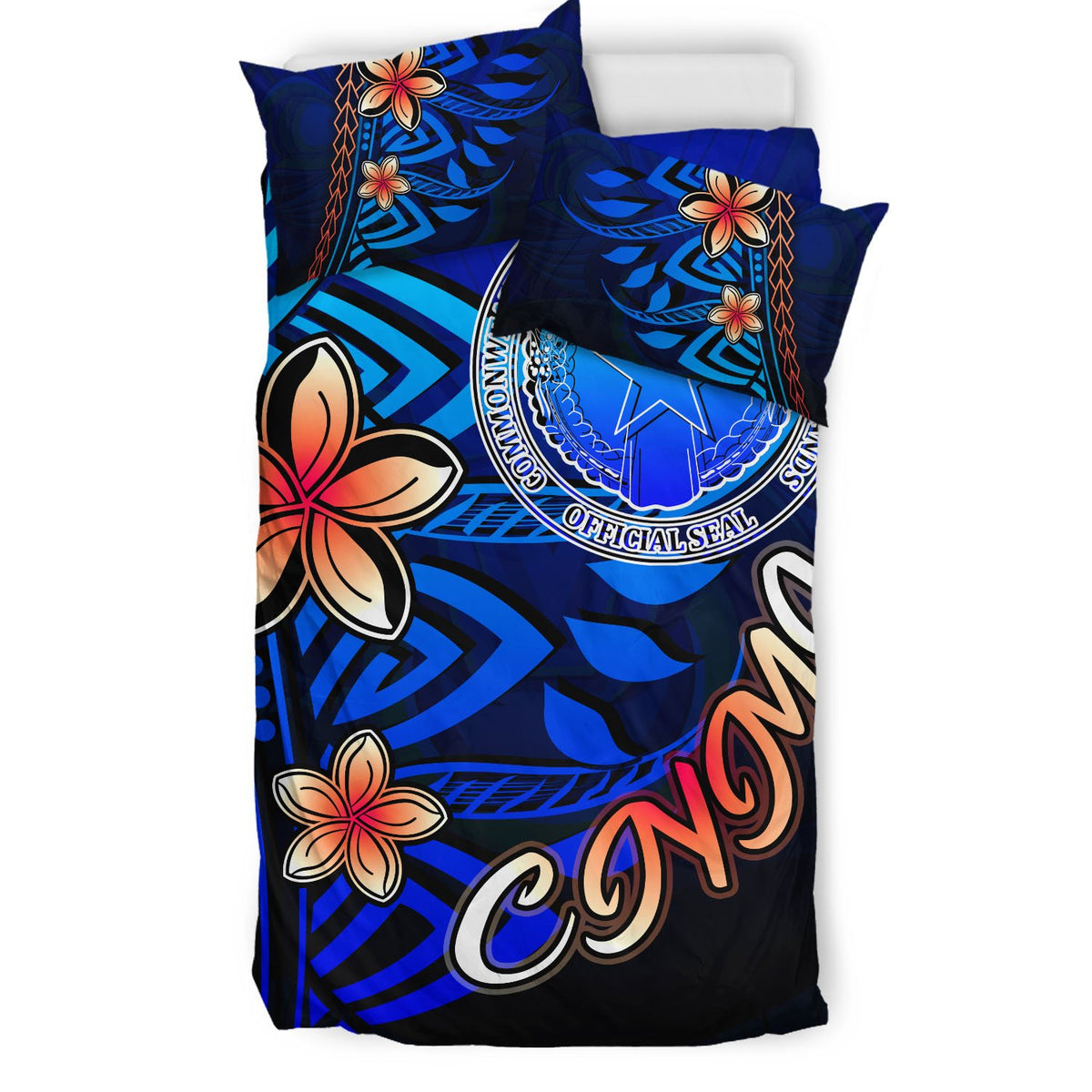 Northern Mariana Islands Bedding Set - Vintage Tribal Mountain - Polynesian Pride