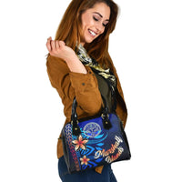 Marshall Islands Shoulder Handbag - Vintage Tribal Mountain Crest - Polynesian Pride