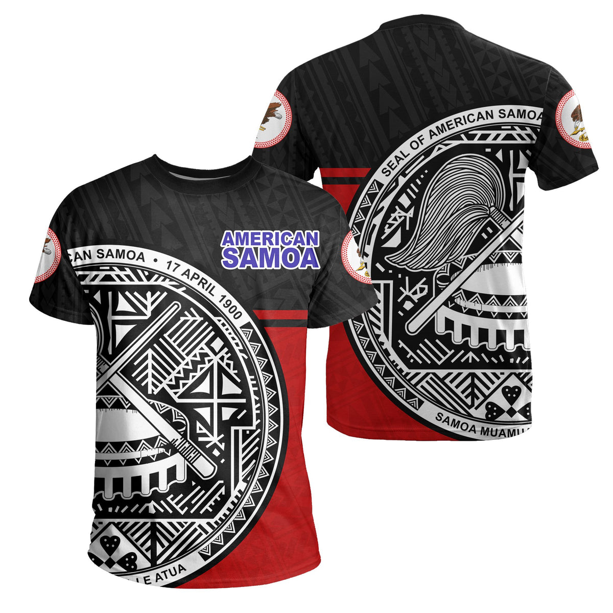 Polynesian T Shirt American Samoa Unisex Red - Polynesian Pride