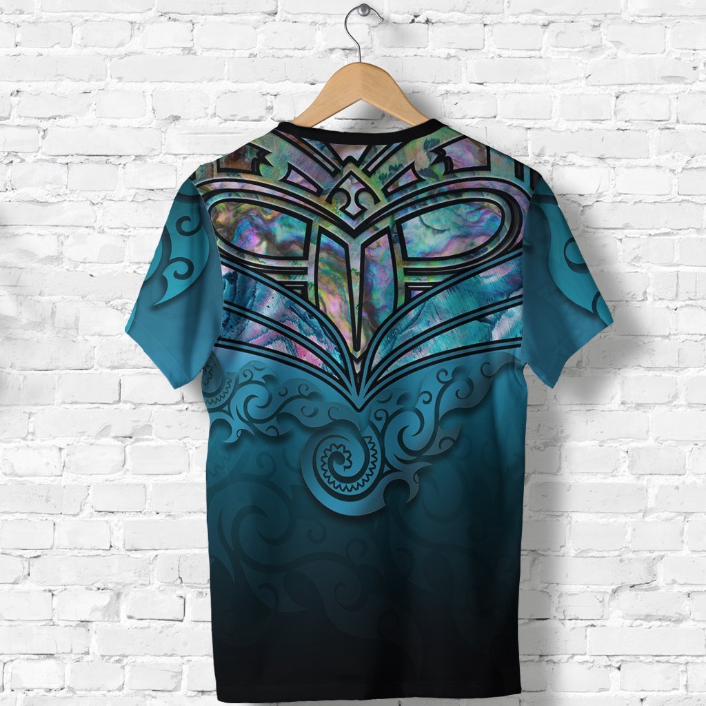 New Zealand Warriors T Shirt, Maori Paua Shell All Over Print Shirt - Polynesian Pride