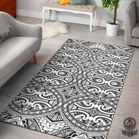Polynesian Black Color Area Rug Black - Polynesian Pride