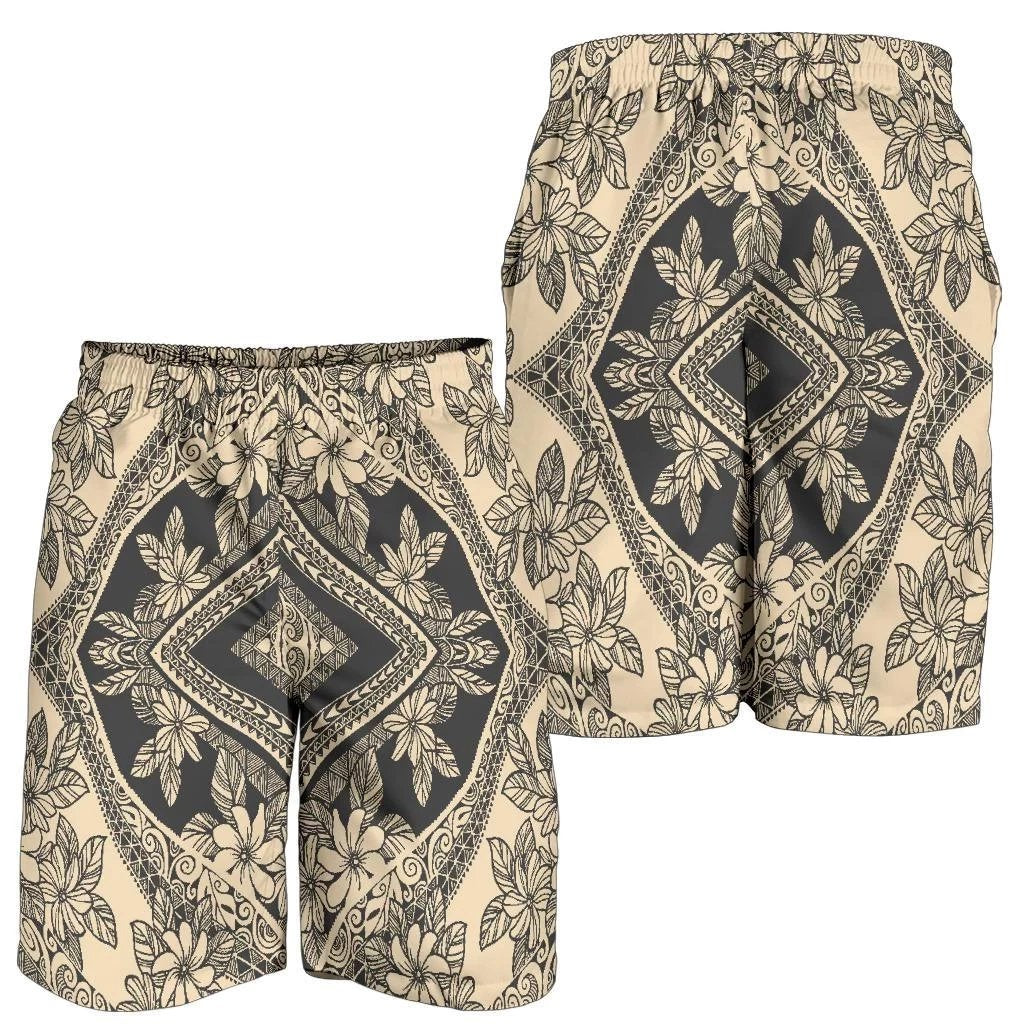 Polynesian Plumeria Mix Gray Men's Short Gray - Polynesian Pride
